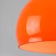 Mid-Century Italian Orange Glass and Brass Pendant Lamp