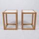 Pair of bedside tables or side tables in the style of André Sornay, France, 1980s.