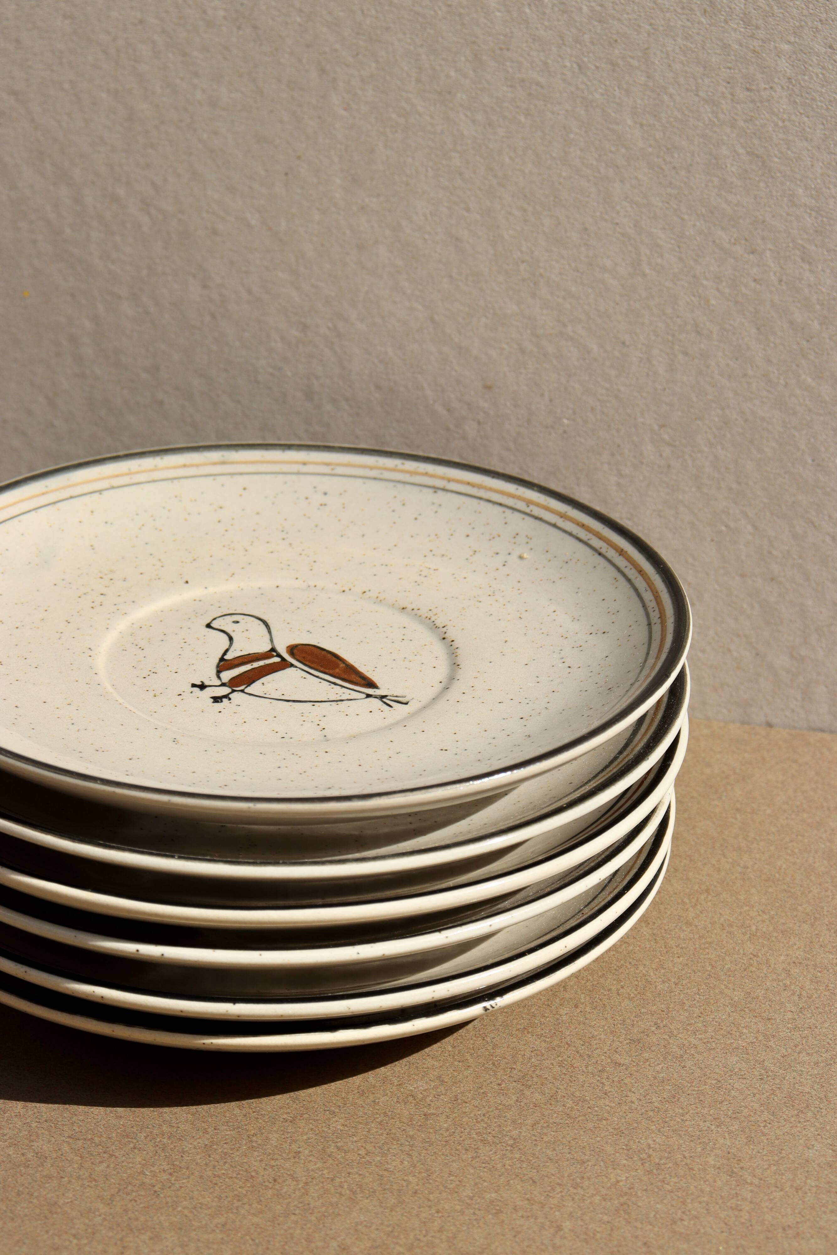 Lot de 6 assiettes en grès