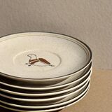 Set of stoneware plates