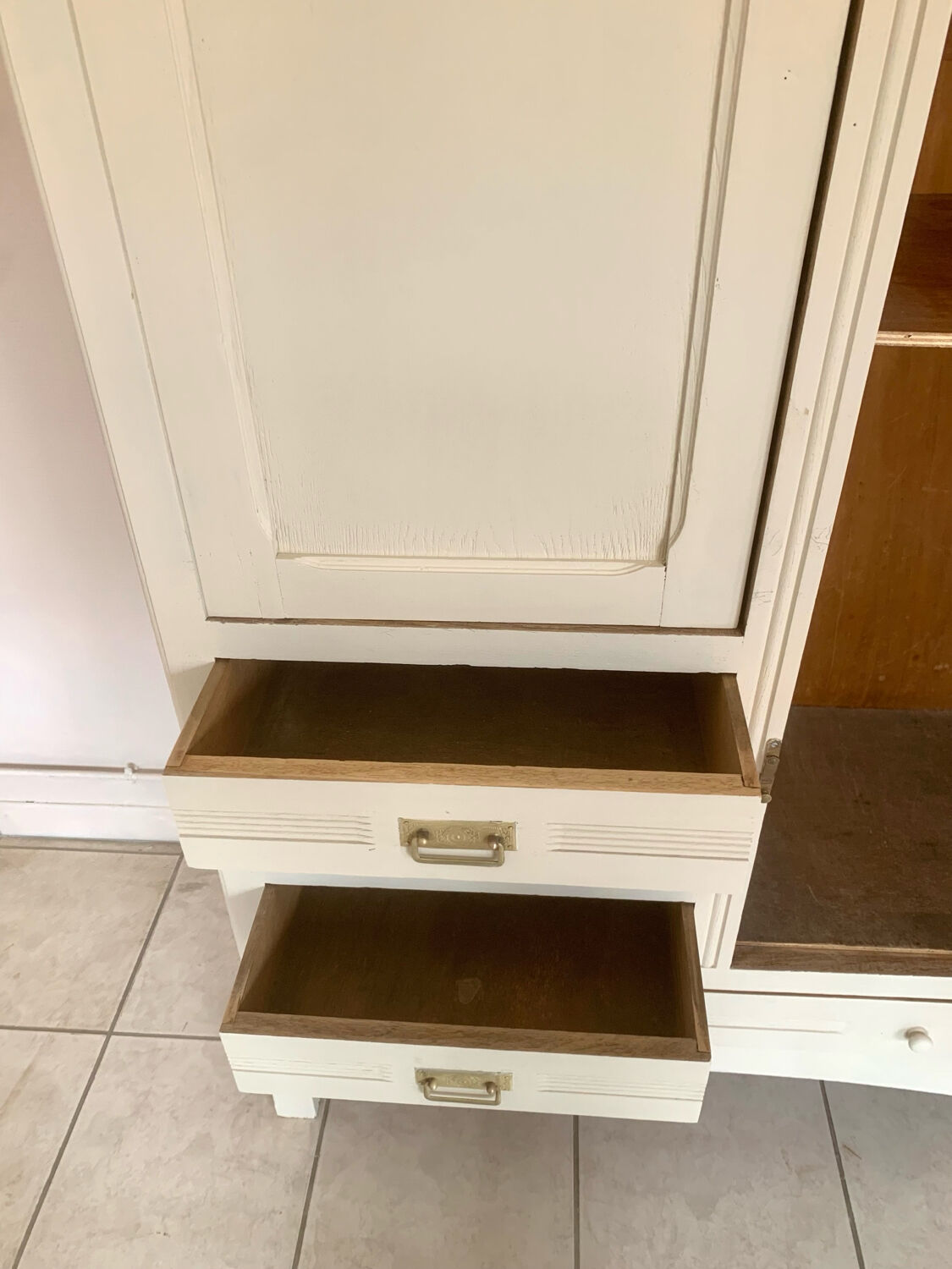 Vintage wardrobe with mirror