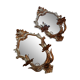 Pair of mirrors  24x37cm