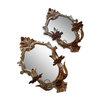 Pair of mirrors  24x37cm