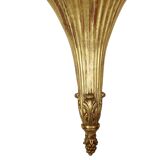 Gilded Baroque Style Mirror With Console Acanthus France