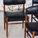 Set of 5 Scandinavian chairs in teak and faux leather, 1960.