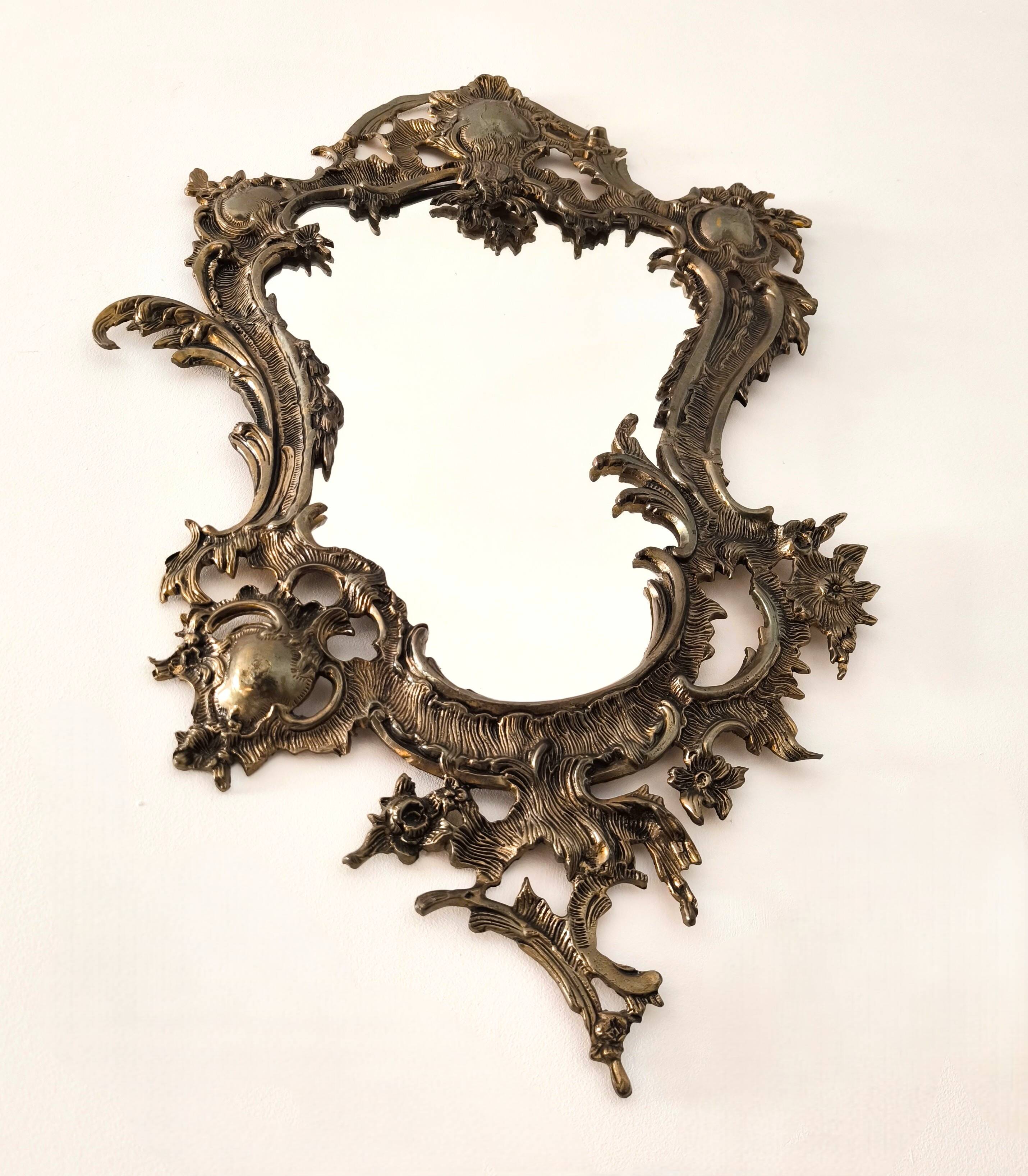 French bronze cornucopia mirror, first half of the 20th century.