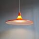 Large vintage orange plastic pendant light