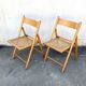 Paire de chaises pliante assise cannage