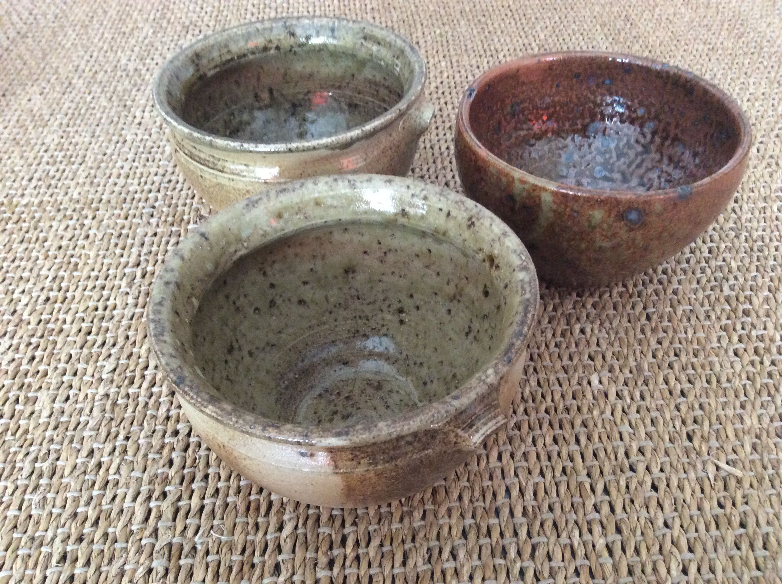 Set of 3 stoneware bowls