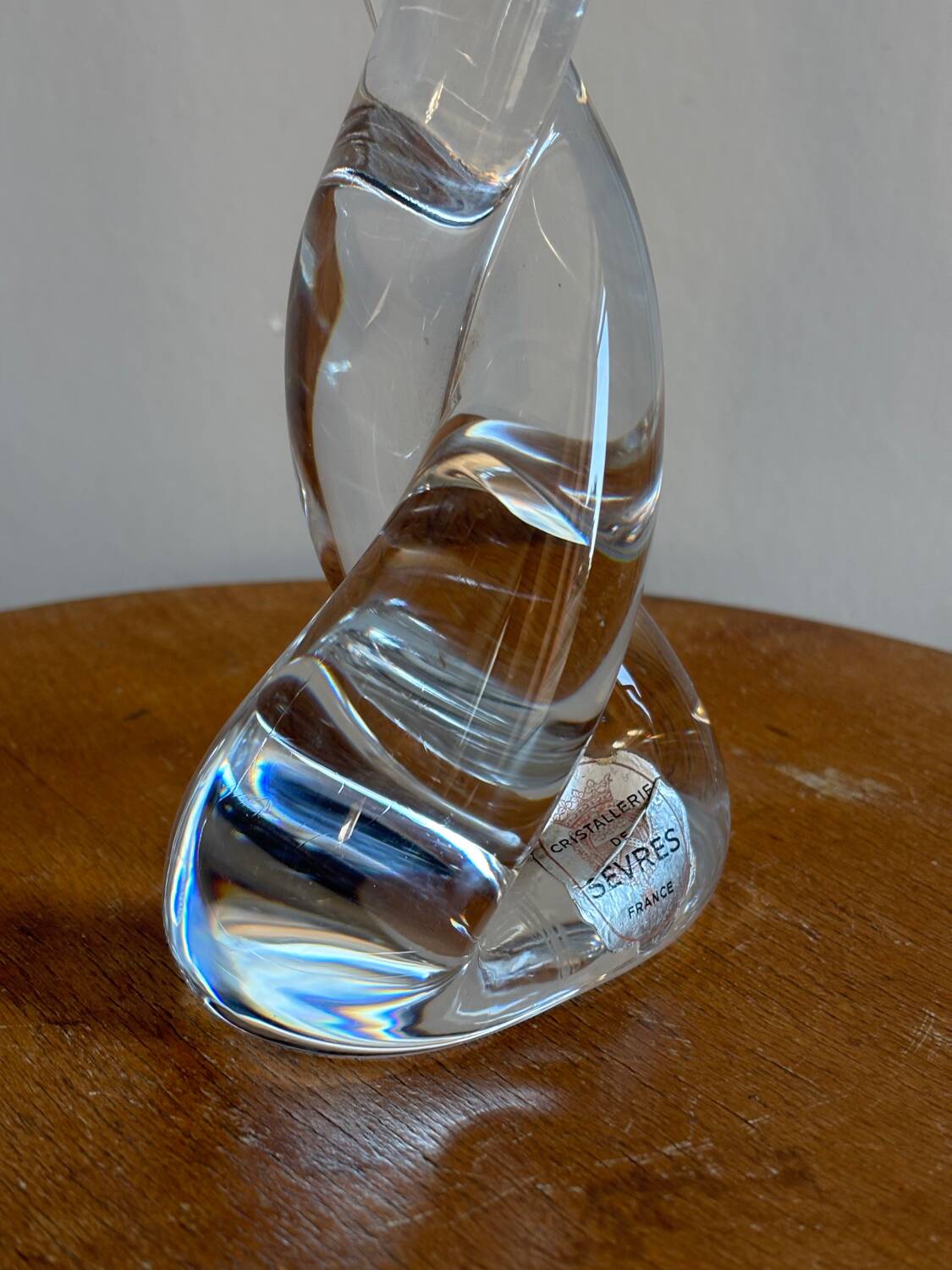 Bougeoir vintage en cristal de Sevres