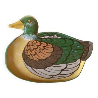 Plateau de service canard en papier mâché