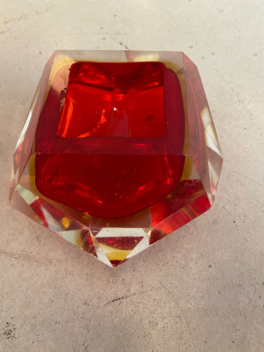 Sommerso Murano ashtray