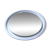 Large Round Vintage Ceramic Light Mirror Space Age 68cm - 1970s