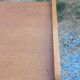 Commode vintage en chêne blond pieds compas 4 tiroirs 1950