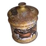 Vintage pot with parietal decoration (DLG André Quiron or Bruno) Vallauris.
