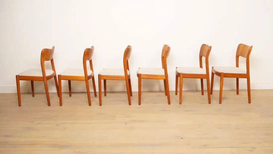 6 x dining chair | John Mortensen | Niels Koefoed | Model Ole | Teak