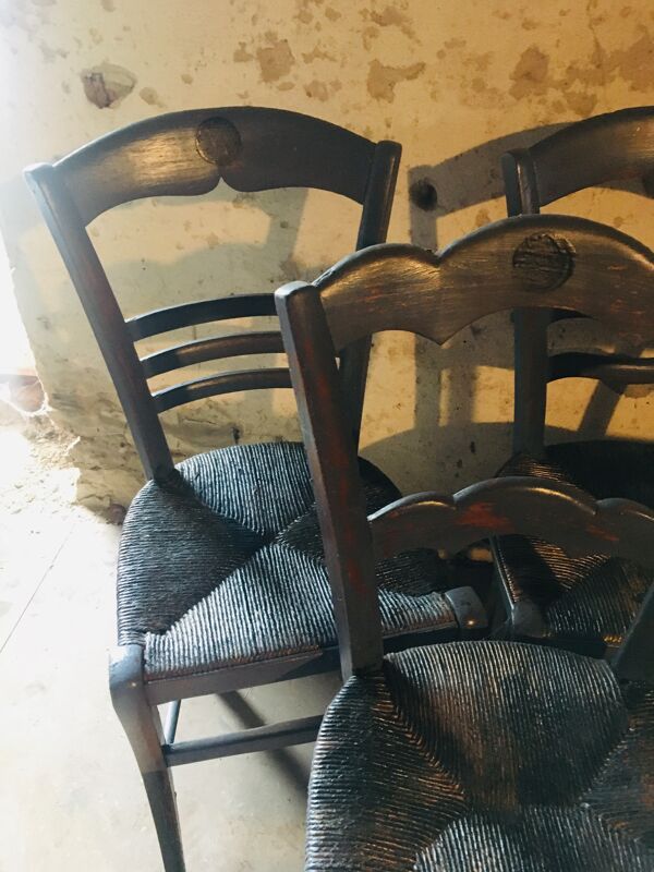 Lot de 7 chaises bistrot moustache