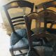 Set of 7 mustache bistro chairs