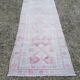 Vintage Turkish hallway rug 88x407 cm