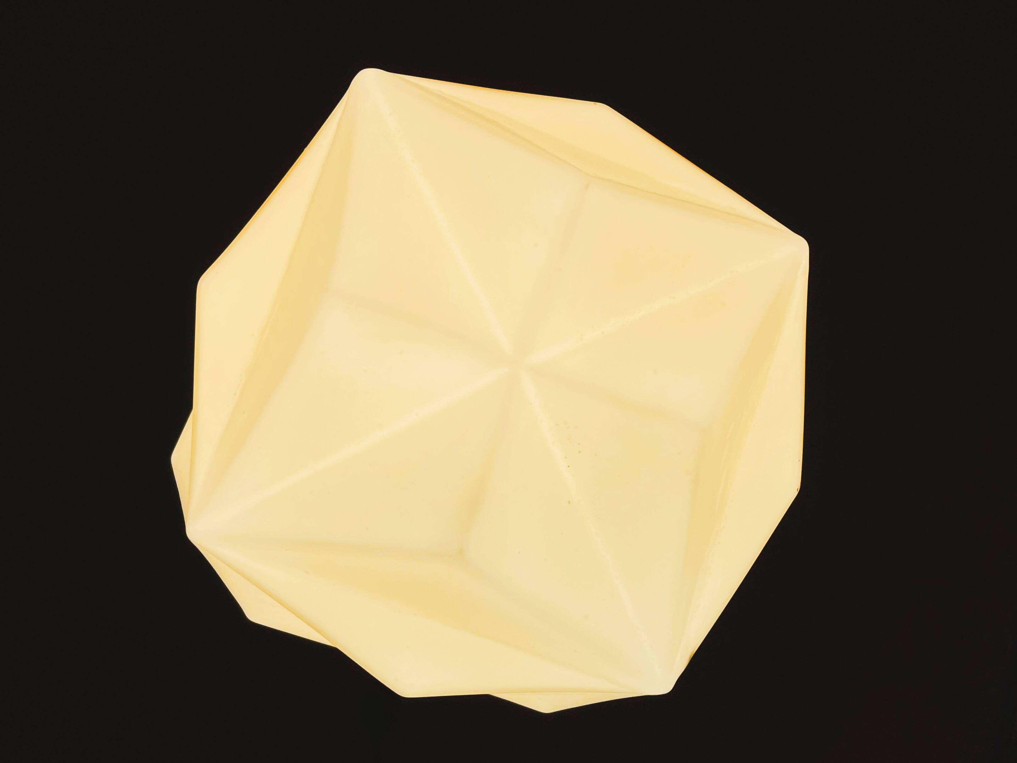 Art Deco  cream opaline glass pendant lamp