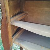 Antique Louis XV style chest of drawers with marble top