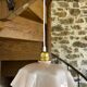Vintage opaline suspension