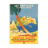 Affiche vintage Nach Westindien und Mittelamerika