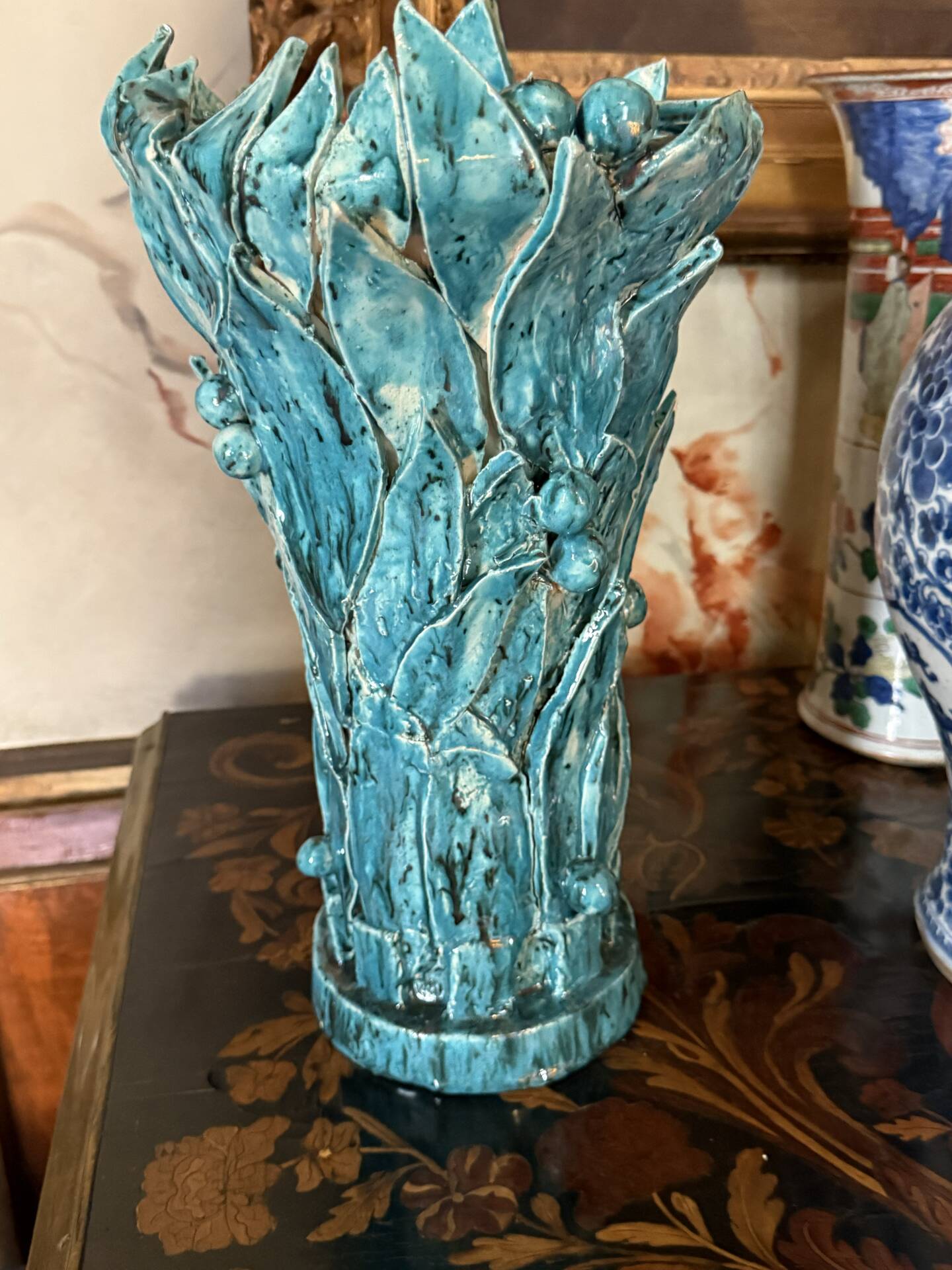 Ceramic Vase Blue by Judith Housez