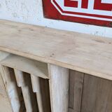 Comptoir Établi Bois Brut Vintage Meuble Ancien