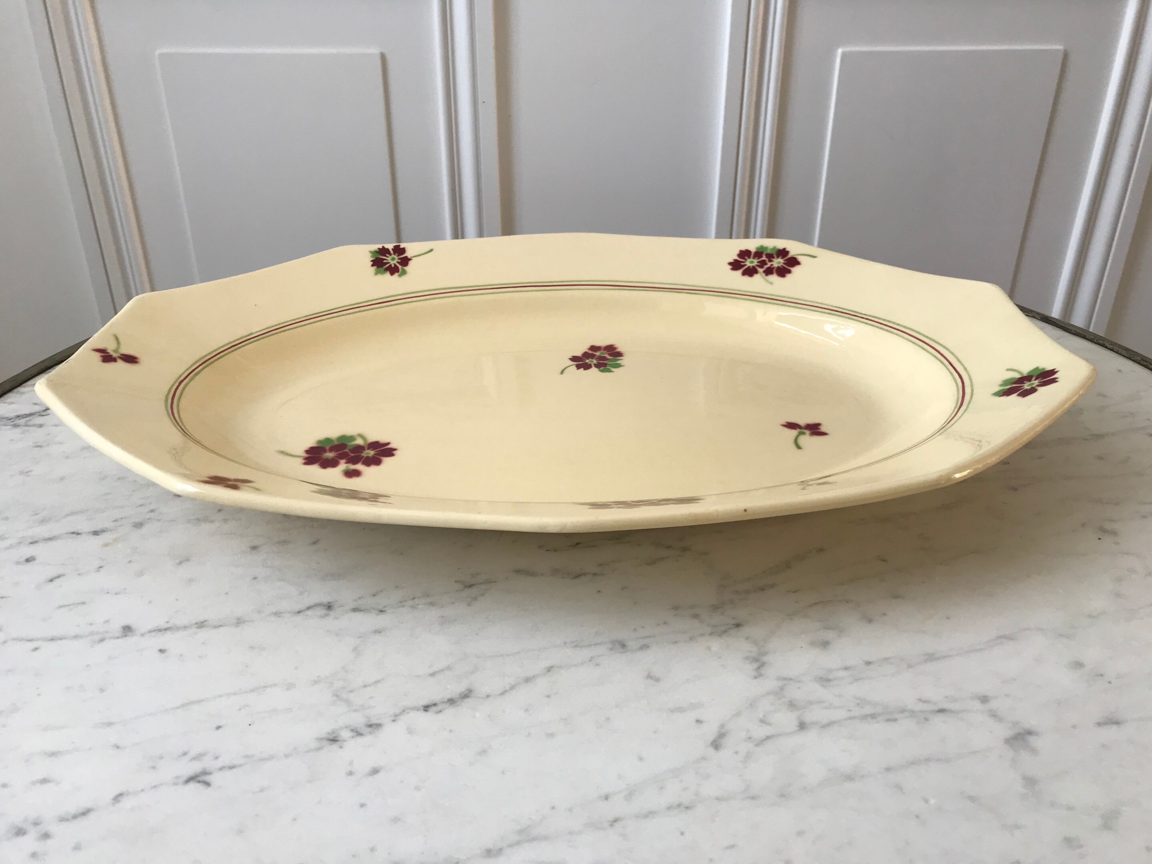 Oval dish Moulin des Loups Hamage years 20-30