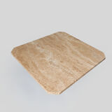 Mid Century brown travertine coffee table