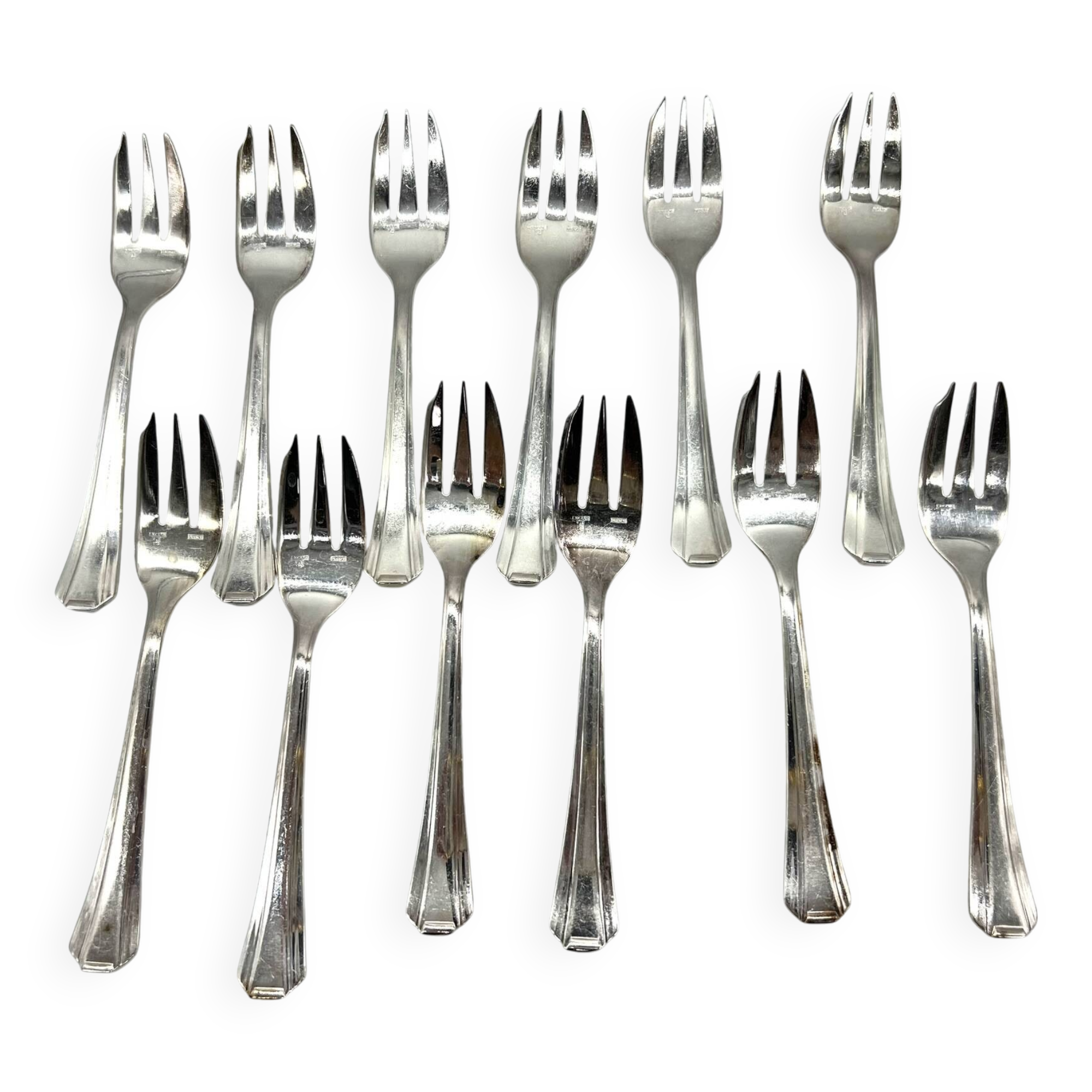 12. ERCUIS Colmar art deco dessert forks