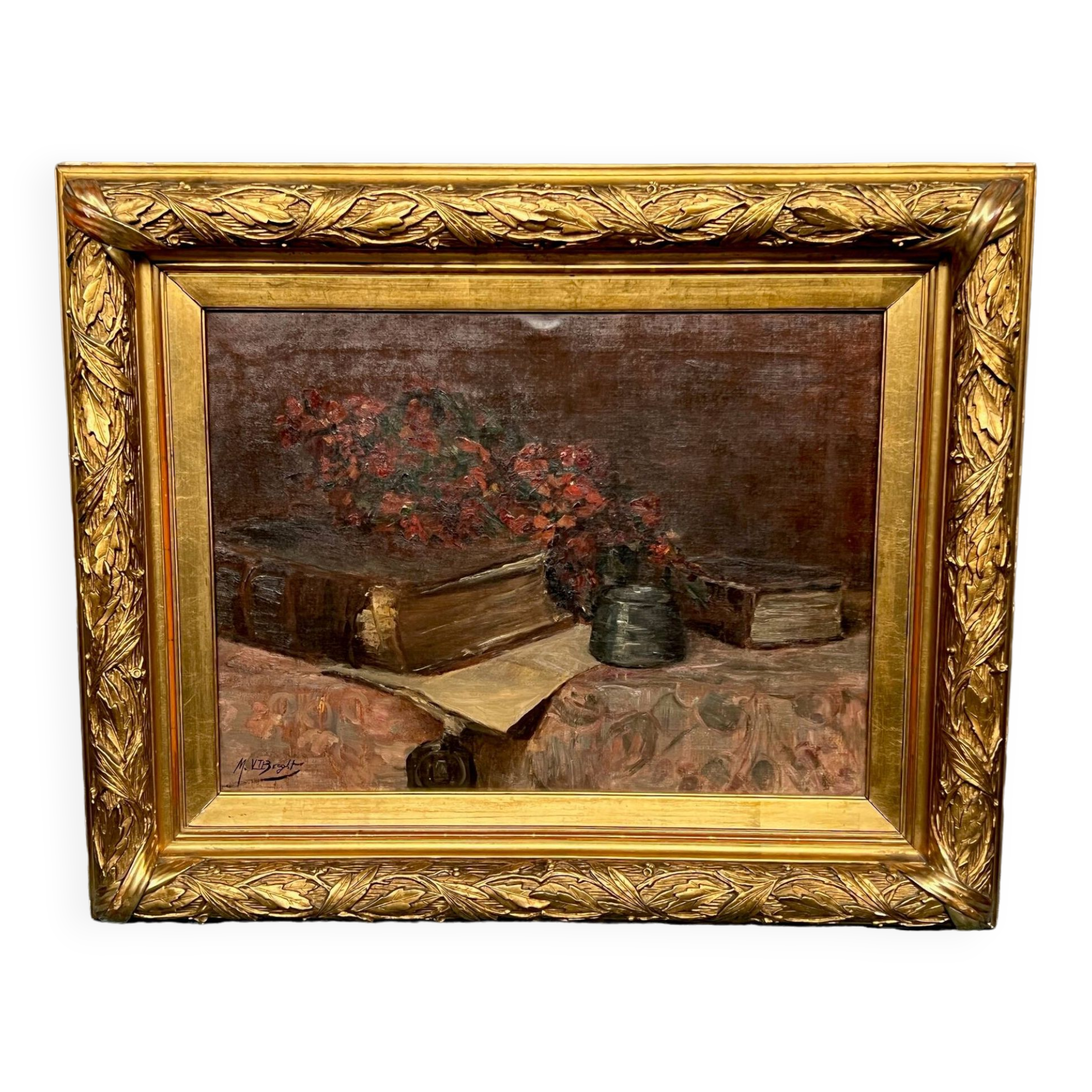 Mr. Van Der Borght. “Still life with flowers.”