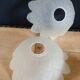 Set of 3 Art Deco glass paste pendant lights