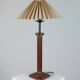 Vintage Mid Century table lamp column decor plissee shade