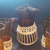 Water pitcher and 5 glasses