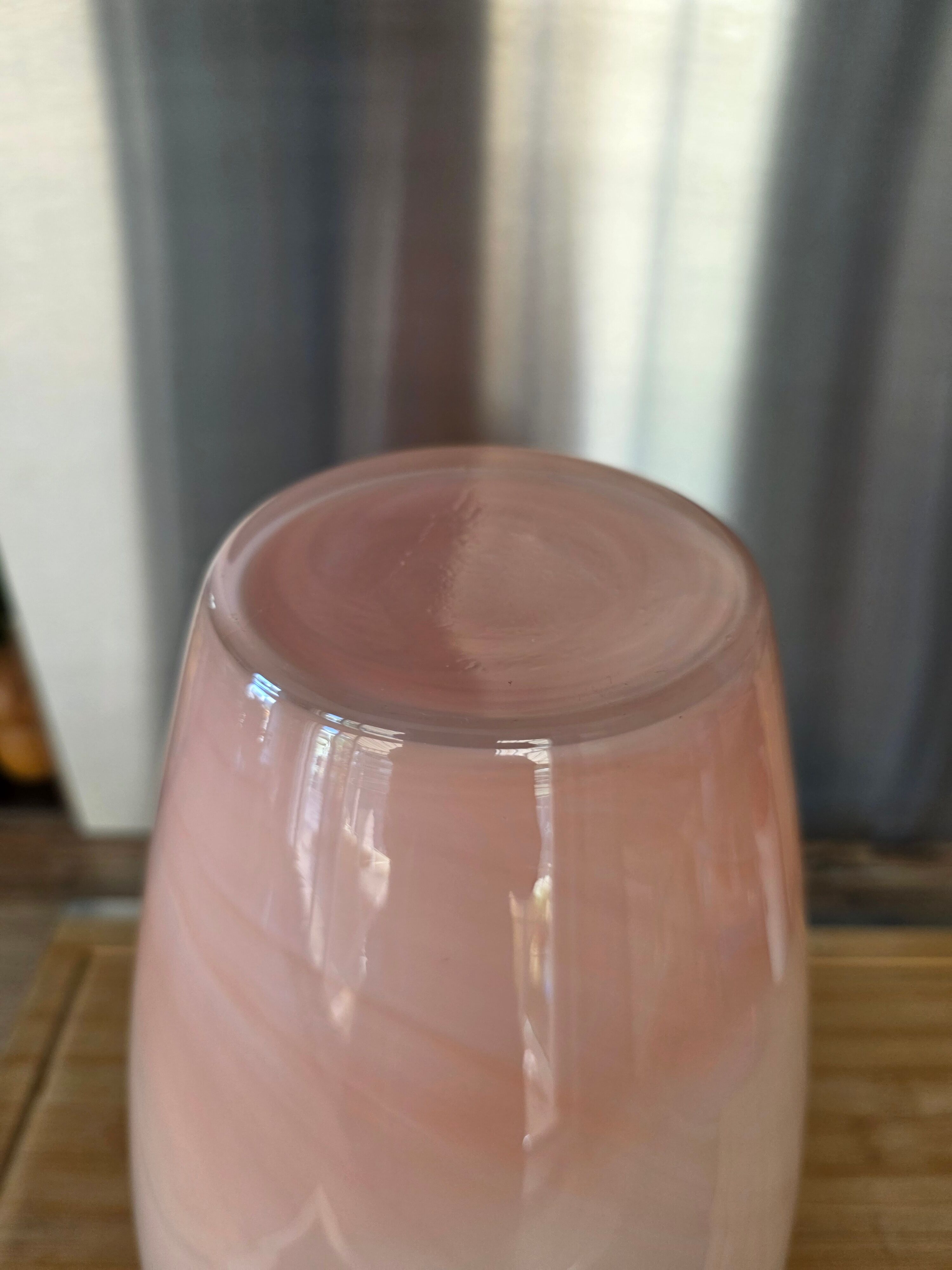 Large Vintage Opaline Pink Vase from Florence