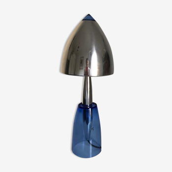 Vintage lamp 1980 blue Murano glass Leola - 50 cm