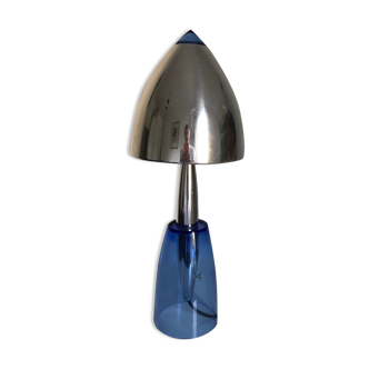 Vintage lamp 1980 blue Murano glass Leola - 50 cm