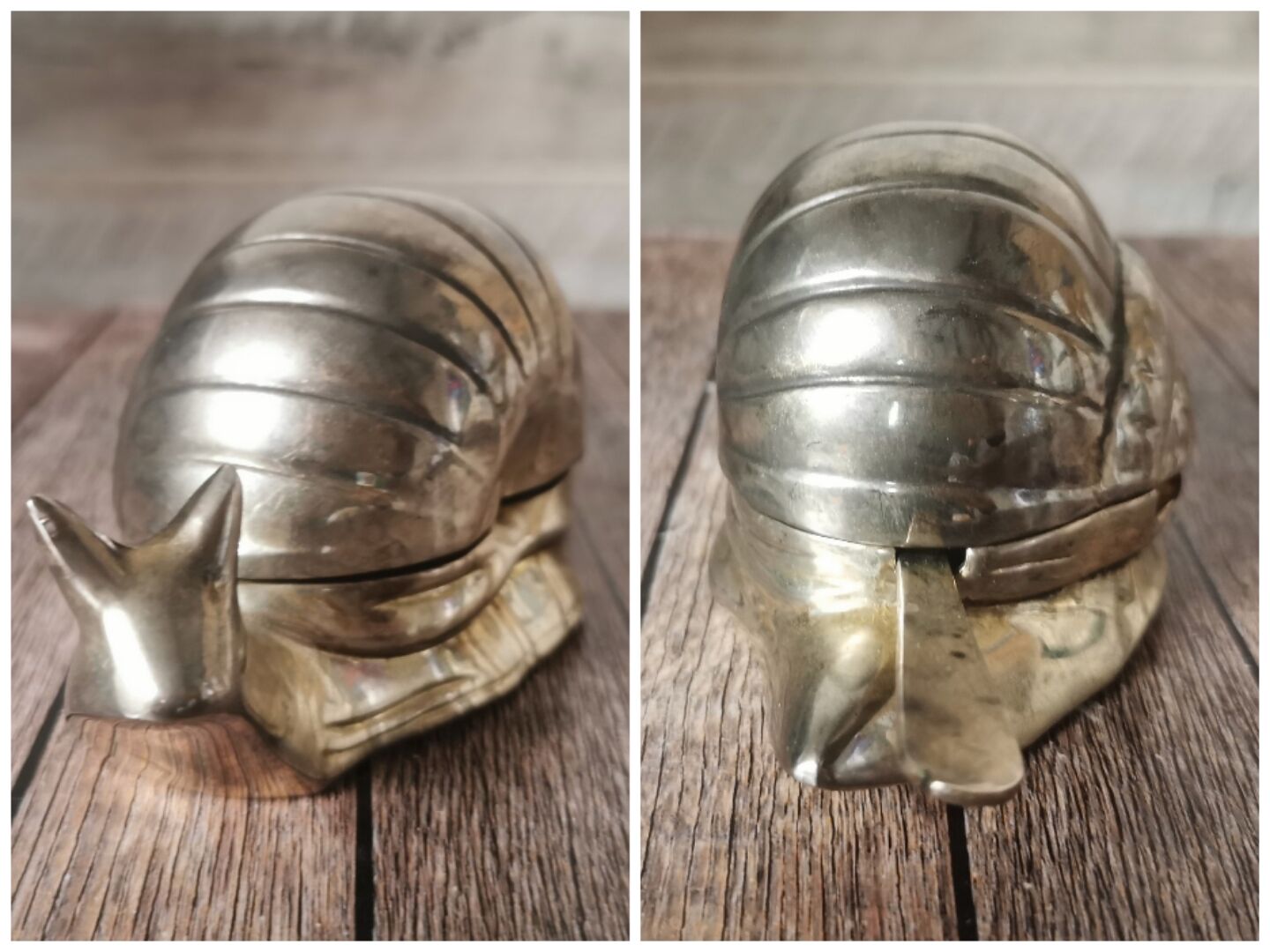 Metal snail butter dish