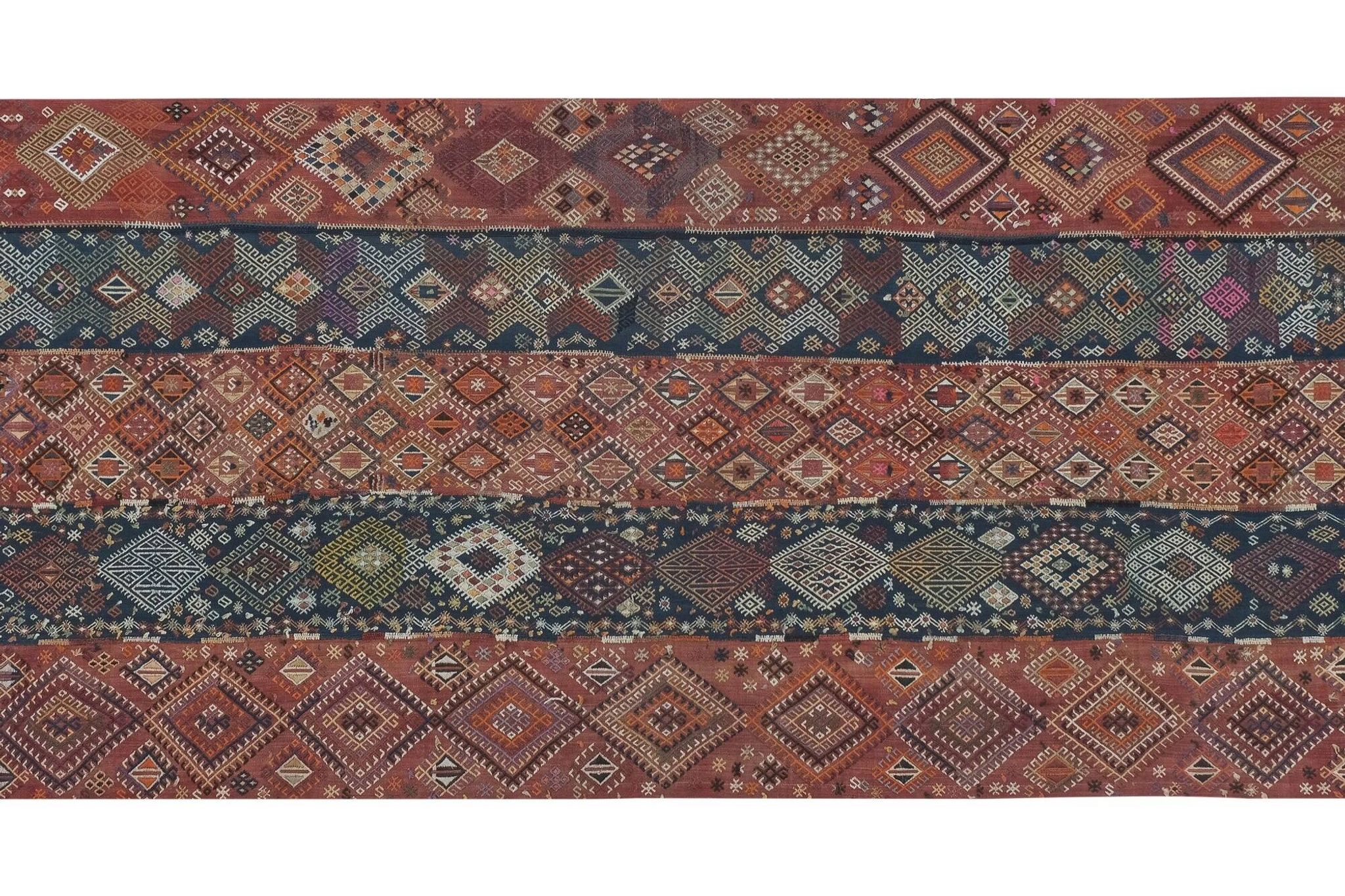 Kilim turc vintage tissé main 156x377 cm