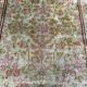 Vintage Turkish Hereke silk rug floral 53x67cm hand knotted gold pink 2538