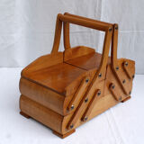 Blond wood sewing case