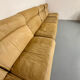 Modular camel leather sofa, 1980s vintage design.