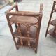 Vintage rattan bedside table pair