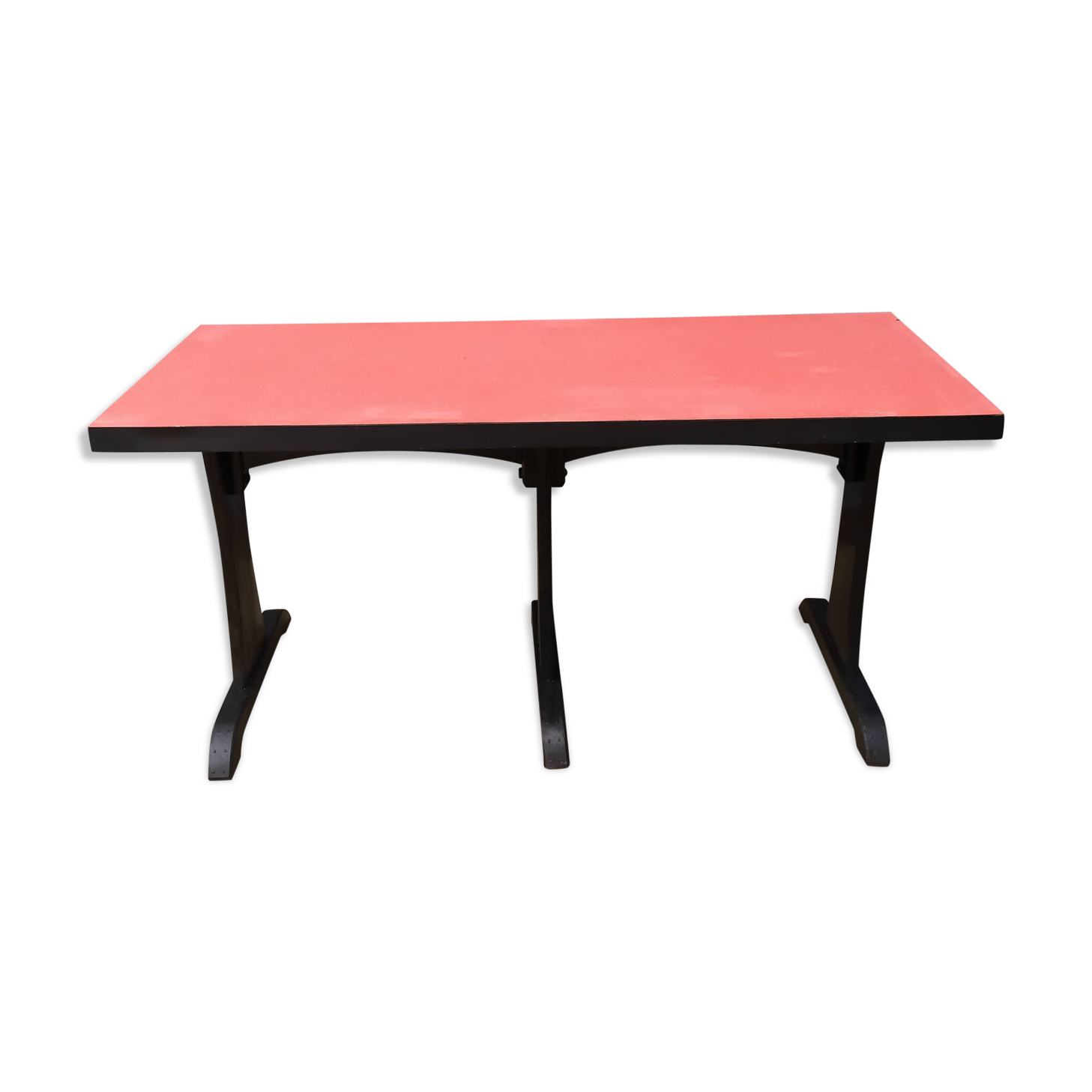 Red formica vintage bistro table