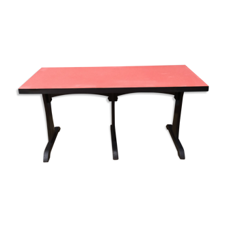 Red formica vintage bistro table