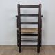 Wooden straw armchair