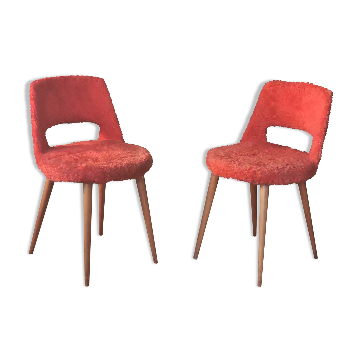 Pair of vintage moumoute chairs