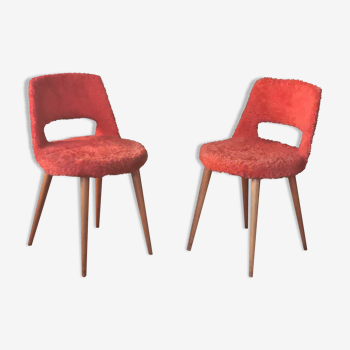 Pair of vintage moumoute chairs
